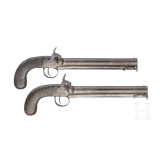 A pair of percussion boot pistols, G. Romeo, probably England, circa 1860
