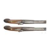 A pair of percussion pistols, Li&eacute;ge, circa 1860