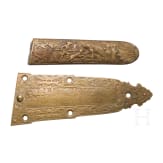Two German brass rifle fittings, first half of the 18th century