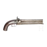 An over-and-under percussion pistol, ca. 1850