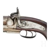 An over-and-under percussion pistol, ca. 1850