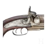 An over-and-under percussion pistol, ca. 1850