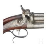 A double-barrelled percussion howdah pistol, Li&egrave;ge, ca. 1850