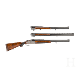 Bockb&uuml;chsflinte Anton Sodia, Ferlach, mit ZF Zeiss; WL Bockdoppelb&uuml;chse mit ZF Hensoldt; WL Bockdoppelflinte, im Koffer