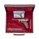 Mauser Parabellum mit Werksgravur, im Koffer