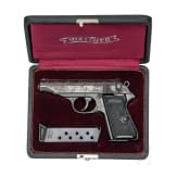 Walther (Zella-Mehlis) Mod. PP, graviert, in Kasette