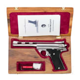 An AUTO MAG Mod. 180 Stainless, in case