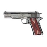 A Colt Government Model, engraved, in case