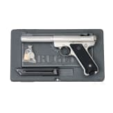 A Ruger Mark II Target, Stainless, in case