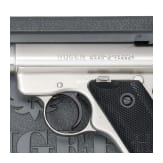 A Ruger Mark II Target, Stainless, in case