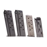 Four magazines (Colt Government, Savage 1907, Mauser HSc)