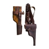 Lederholster und Anschlagkasten f&uuml;r Mauser C 96 (Replikas)