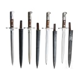 Four Swiss bayonets K 31