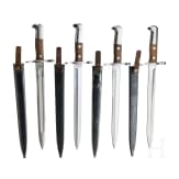 Four Swiss bayonets