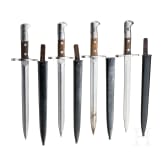 Four Swiss bayonets K 31