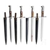 Four Swiss bayonets K 31