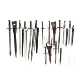 Twelve bayonets, 19th/20th century - GB, FR, GER etc.