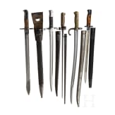 Twelve bayonets, 19th/20th century - GB, FR, GER etc.