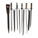 Twelve bayonets, 19th/20th century - GB, FR, GER etc.