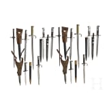 Twelve bayonets, 19th/20th century - GB, FR, GER etc.