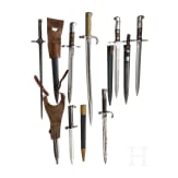 Twelve bayonets, 19th/20th century - GB, FR, GER etc.