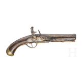 A pair of flintlock cavalryman's pistols with memorial inscription, dated 1817