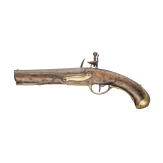 A pair of flintlock cavalryman's pistols with memorial inscription, dated 1817