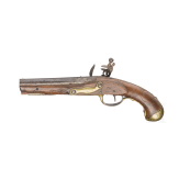 A pair of flintlock cavalryman's pistols with memorial inscription, dated 1817