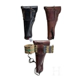 Drei U.S.-Milit&auml;rholster (vor und nach 1945), eine U.S.-Milit&auml;rkoppel