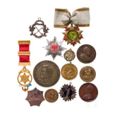 A extensive collection of Masonic and lodge decorations