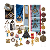 A extensive collection of Masonic and lodge decorations