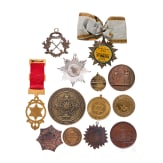A extensive collection of Masonic and lodge decorations