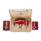 Order of the Crown of Italy &ndash; a neck decoration and three knight&rsquo;s crosses