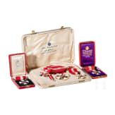 Order of the Crown of Italy &ndash; a neck decoration and three knight&rsquo;s crosses