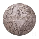 Very rare Russian silver medal commemorating the &ldquo;100th anniversary of the L.G. Uhlan Regiment of Her Majesty Empress Alexandra Feodorovna&rdquo;, 1903