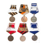 Group of six Russian campaign medals, from 1831