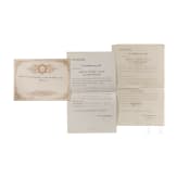 Two Ottoman certificates for Koch as a First Lieutenant in the German Navy, dated 1901