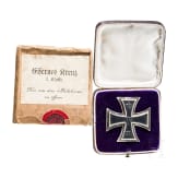 A cased Iron Cross 1914 1st class with card box, made by K.A.G.