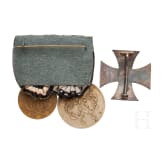 Two-piece colonial medal buckle and an Iron Cross, 1st Class, 1914