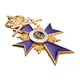 General Gerhard Tappen - A cased Officer's Cross with Flames and Swords of the Bavarian Military Order of Merit