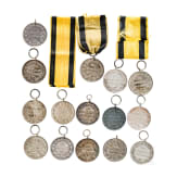 A Collection of 15 silver W&uuml;rttemberg Military Merit Medals