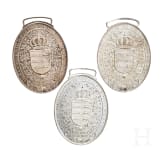 Three flag medals for W&uuml;rttemberg veterans' associations, 1895