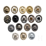A collection of 17 different Wound Badges, World War I