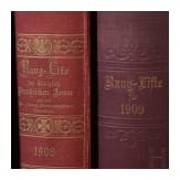 Sechzehn Ranglisten der preu&szlig;ischen Armee und vier B&auml;nde Fachliteratur, 1890 - 1914