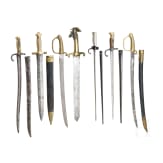 Sammlung sechs Blankwaffen, meist franz&ouml;sisch, 19./20. Jhdt.