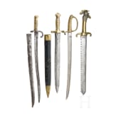 Sammlung sechs Blankwaffen, meist franz&ouml;sisch, 19./20. Jhdt.