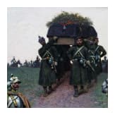 Louis Gardette - Feierliche &Uuml;bergabe des Leichnams von General Guilhem, datiert 1891