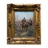 Paul Emile Perboyre (1851 - 1929) - Leichte franz&ouml;sische Kavallerie im Feuergefecht