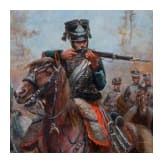 Paul Emile Perboyre (1851 - 1929) - Leichte franz&ouml;sische Kavallerie im Feuergefecht