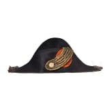 A bicorne hat and a pair of epaulettes for naval officers, circa 1900